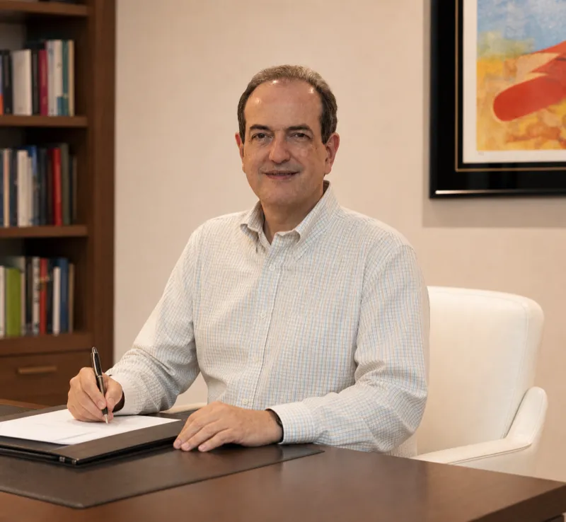 Dr. José Luis Lopes Corrêa em seu consultório